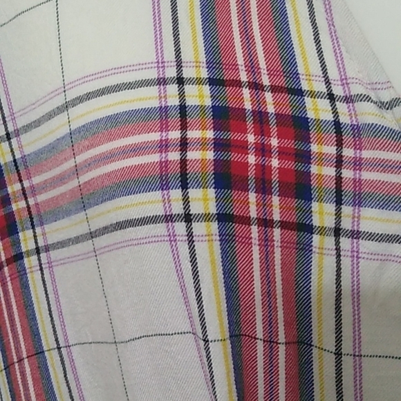 LOFT LOU & GREY Faux Wrap Plaid Long Sleeve Top - Picture 11 of 15